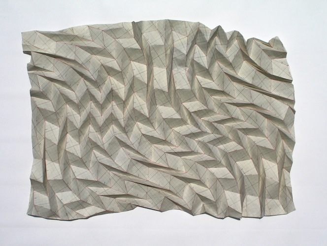 Graph Paperfold 1 - graph paper, 63 x 87 x 4cm, 2009 (sold)