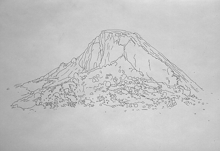Mound of Sand - pen on paper, 40 x 60cm, 2004